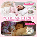 Kids Alarm Clock with Night Light for Kids, Small Digital Alarm Clocks for Bedrooms, Routine Builder, Cute Cat Alarm Clock with Sleep Training, Snooze, 12/24H, Date & Day, Temperature, USB Port by TinyTreasures Baby Boutique