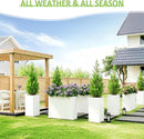Planter Box Outdoor 38"W x 10.2"D x 30"H- Tall Rectangular Planters for Outdoor Patio/Porch, All-Weather with Anti-dumping Kit, Durable Galvanized Steel, Modern Design for Plants, Flower,Garden by CozyNest Decor
