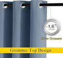 NICETOWN Stone Blue Curtains 96 inches Long, Grommet Thermal Insulated Blackout Curtains Privacy Window Treatments for Boys Room/Living Room, W46 x L96, 2 Panels by TinyTreasures Baby Boutique