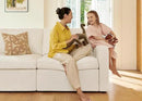 HONBAY Modular Sectional Couch with Storage Ottoman, Sectional Sofa with Storage Seats, L Shaped Sectional Couches for Living Room, Beige by CozyNest Decor