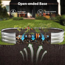 Raised Garden Bed Kit, 6x3x1 ft Galvanized Planter Box Outdoor with Safety Edging, Large Metal Raised Beds for Gardening Vegetables Flower Herb (Silver) by GreenHaven Gardens