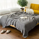 EMME Cotton Blanket Queen Size for Bed Soft Large Muslin Bed Blankets 90"*90" Lightweight Breathable Grey Blanket All Season Gauze Blanket, Grey by CozyNest Decor
