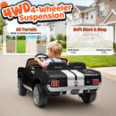 24V 2 Seater Ride on Toys, Licensed Shelby Cobra Kids Power Car Wheeler Ride On Toy w/ 2WD/4WD Switchable, Remote Control, 19" Spacious Seat, 4 Spring Suspension, Music, Bluetooth by TinyTreasures Baby Boutique