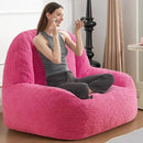 Homguava Bean Bag Chairs for Adults,Giant Beanbag Couch Adult Bean Bag Chair with Filler Included,Modern Lazy Sofa Comfy Chair for Living Room(Pink) by CozyNest Decor