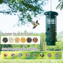Squirrel Proof Bird Feeder Metal Mesh for Outdoors Hanging,Weight Activated Weatherproof Wild Bird Feeders with Finch Cardinal Chickadee,Large Capacity(Green) by CozyNest Decor