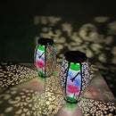 2PCS Dragonfly Solar Lanterns Glass & Metal Hanging Light Outdoor Waterproof 16" H Tabletop Lamp with Hollowed-Out Design with Shepherd's Hooks for Garden Patio Table Decor by GreenHaven Gardens