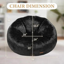 Hobestluk Bean Bag Chairs Large Bean Bag Couch for Adults Stuffed Sofa Chair Comfy Giant Bean Bag Chair with Spacious Design for Reading, Playing or Relaxing (Black) by CozyNest Decor