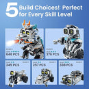 Sillbird Building Robot Dinosaur Kit with Remote Control Christmas Stem Gifts for Boys Age 8-12, Build Coding Robotic Toys for Kids Birthday, 5 in 1 Buildable Set with 646 Pieces by TinyTreasures Baby Boutique