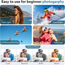 4K Digital Camera,64MP Camera for Photography with 3" 180° Flip Screen,16X Vlogging Camera for YouTube with 64GB Micro SD Card for Beginner, Teens by TinyTreasures Baby Boutique