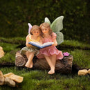 Fairies for Fairy Garden, Fairy Garden Accessories for a Garden - Garden Fairies for a Miniature Fairy Garden - Cute Fairy Garden Fairies, Sitting Sister Fairies by GreenHaven Gardens