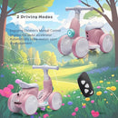 6V Electric Baby Balance Bike for 1 Year Old Boys Girls Ride on Toys 12-48 Months Toddler Balance Bike, 4 Wheels Kids First Bike with Remote Control First Birthday Gifts- Pink by TinyTreasures Baby Boutique