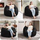 Hobestluk 3FT Bean Bag Chair Giant Bean Bag Chairs for Adults Large Bean Chairs with Removable Cover, Beanbag Chair with Filler, Adult Bean Bag Chairs for Living Room, Bedroom by CozyNest Decor