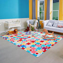 Machine Washable Polka Dot Rug for Kids Area - Multicolor Soft Rug for Nursery/Playroom/Classroom - 5x8 by CozyNest Decor