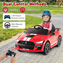 Costzon Ride on Car, 12V Licensed Ford Mustang Shelby GT500 Kids' Electric Vehicles w/Remote Control, USB Port, Radio, Music, Player, High Low Speed & Soft Start, Racing Kids Car for Toddlers (Red) by TinyTreasures Baby Boutique