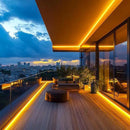 GZBtech Flexible LED Neon Rope Lights 50FT,AC 110-120V Waterproof Strip Light, 120 LEDs/M Cuttable Connectable Neon Lighting for Indoor Outdoor Home Decor/Commercial Building Use-Amber 15M by CozyNest Decor