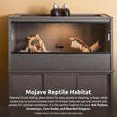 New Age Pet ECOFLEX 48-Inch Mojave Reptile Lounge in Grey- Durable Wood Plastic Composite Habitat with Vented Side Panels, Removable Sliding Glass Doors & Lock, Easy Assembly by CozyNest Decor