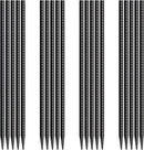 Rebar Stakes 16 Inch 20 Pack Heavy Duty Ground Anchors with Chisel Point End Long Straight Steel Tent Stakes 3/8" Thickness Metal Spikes Black Coated for Concrete Timber Camping Garden Plant by CozyNest Decor