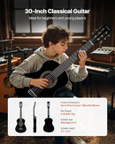 VEVOR Acoustic Guitar, Classical Guitar Starter Kit for Beginners, with Nylon Strings, Basswood Guitar, for Kids Adults Girls Boys Students by TinyTreasures Baby Boutique