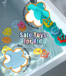 Baby Bath Toys Mold-Free Silicone Bath Toys, Sensory Shape Sorting & Stacking Set Includes 20 Floating Pieces, Early Learning Bathtub Toys for Toddlers by TinyTreasures Baby Boutique