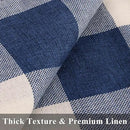 decorUhome Buffalo Plaid Check Throw Pillow Covers 18x18 Set of 2, Outdoor Decorative Farmhouse Neutral Pillow Covers with Stitched Edge for Bed Couch Sofa, Navy Blue and White by CozyNest Decor