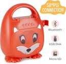Singimals Kids Karaoke Speaker with Microphone - Unleash Your Child's Inner Superstar, Bluetooth v5.1, 12H Playtime, 5W Speaker, Multicolor LED Lighting, Asher The Fox by TinyTreasures Baby Boutique