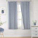 Vision Home Chambray Blue Full Blackout Curtains Pinch Pleated Room Darkening Window Curtains 72 inch for Living Room Bedroom Thermal Insulated Pinch Pleat Drapes with Hooks Back Tab 2 Panel 40"Wx72"L by CozyNest Decor