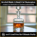 Voted Best High-End Whiskey Decanter 2024 by Food & Wine Magazine |1Hand-Blown Decanter & 4 Tumblers |Made in Europe |100% Lead-Free Crystal |Gift Box by CozyNest Decor