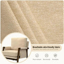 Modern Accent Chair for Living Room Mid Century Arm Chair Upholstered Bedroom Chair Comfy Lounge Chair with Solid Wood Frame, Beige by CozyNest Decor