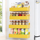 Magnetic Spice Rack for Refrigerator, Kitchen Organizer and Storage Shelf, Yellow(4 Pack)… by CozyNest Decor