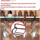 LINFIDITE Wine Glass Holder 2PCS Stemware Rack Hanger Under Cabinet Wine Glass Rack Kitchen Hanging Storage Rack Organizer,Black by CozyNest Decor