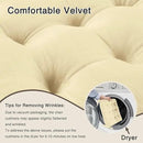 OVOV Chair Cushions for Dining Chairs Set of 6 Tufted Indoor Chair Pads with Ties Soft Square Seat Cushions for Kitchen Chairs 15.5"x15.5",White by CozyNest Decor