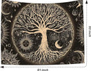 FORATER Tree of Life Tapestry Wall Hanging Sun Moon Stars Tapestries Aesthetic Galaxy Wall Tapestry Nature Home Decoration for Living Room Bedroom(53 x 61 Inch, Black and Gold) by CozyNest Decor