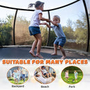 Trampoline 8FT 10FT 12FT 14FT 16FT, Recreational Trampolines with Enclosure Net and Ladder, Outdoor Anti-Rust Trampolines for Kids and Adults, ASTM Approved by TinyTreasures Baby Boutique