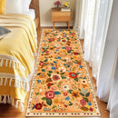 Floral 2x10 Area Rug Machine Washable Soft Print Boho Carpet Non Slip Doormat Low Pile Flower Area Rugs for Living Room Bedroom Nursery Kitchen Dining Room Indoor-Yellow/Orange by TinyTreasures Baby Boutique
