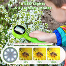 2 in 1 Kids Microscope with Bug Catcher,HD 500X Digital Microscope for Kids with 2" Screen,Photo and Video,STEM Educational Science Kit Learning Toys for Age 3-12 Girls & Boys Birthday Gifts (Green) by TinyTreasures Baby Boutique