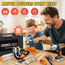 Kids Tool Set Toys, 48 Pcs Toddler Tool Set with Portable Tool Box, Electronic Toy Drill & Electric Chainsaw, Construction Tools Gifts for Boys Aged 3 4 5 6 7, Christmas Birthday Gifts for Toddlers by TinyTreasures Baby Boutique