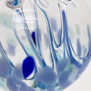 Luke Adams Glass | 3" Mini Glass Tree of Life | Handmade Ornament | Hanging Garden Gazing Ball | Indoor Outdoor Home Décor | (Blue) by CozyNest Decor