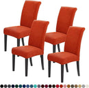 Joccun Chair Covers for Dining Room Set of 4, Dining Chair Slipcovers Stretch Dining Room Chair Covers Seat Protector,Parsons Chair Cover for Home,Hotel,Banquet(Pureed Pumpkin,4 Pack) by CozyNest Decor