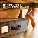HOMELUX THEORY 2pc Under Bed Storage Containers, Bedroom Under the Bed Drawer Storage Organizer with Bins and Lids, Medium Underbed Clothes Storage Box Ideal for Blanket, Fabric, & Shoes (Dark Gray) by CozyNest Decor