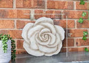 NAT & Jules Rose Flower Shaped Dimensional Indoor Outdoor 12 inch Cast Resin Decorative Garden Stepping Stone, Patio, Walkway Sculpture Yard Art, White by CozyNest Decor
