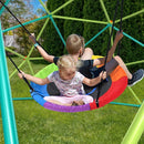 Hapfan 10 ft Climbing Dome Swing Set with Saucer Swing, Jungle Gym for Kids Outdoor Backyard, Supports 800lbs, Easy Asssembly, Rust-Resistant Outdoor Playset for Ages 3-8 8-12 by TinyTreasures Baby Boutique