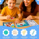BulbaCraft 4Pcs Sticker Paint Books for Boys - Sticker Books by Number with Superheroes, Trucks, Animals and Space - Coloring Activity for Kids by TinyTreasures Baby Boutique