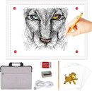 A4 Rechargeable Light Pad with Carry Bag, KOBAIBAN Wireless Magnetic Tracing Light Box, 5-Level Brightness LED Light Board, Cordless Battery Powered Light Drawing Table for DIY Diamond Painting(White) by TinyTreasures Baby Boutique