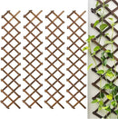 Wooden Lattice Wall 4Pack-Expandable Plant Garden Trellis for Climbing Plants Outdoor Air Plant Vertical Rack Wall Decor for Room Patio by GreenHaven Gardens