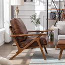 chairus Leather Accent Chairs Mid Century Modern Armchairs Compfy Upholstered Lounge Sofa Chairs for Living Room Fireplace/Bedroom/Reception/Dorm, Set of 2, PU Brown by CozyNest Decor
