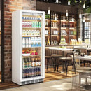 Tylza 13.8 Cu Ft Commercial Refrigerator with Glass Door Display Beverage Fridge, Upright Beverage Cooler Merchandiser, Low Noise, Fast Cooling, White by CozyNest Decor