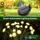 Solar Garden Lights, 2-Pack Dual Mode LED Solar Mushroom Lights, Waterproof Firefly Outdoor Decor for Yard, Patio, and Pathway – Warm White Jellyfish Ambiance by GreenHaven Gardens