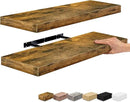 Sorbus Floating Shelves for Wall - 24" Bathroom Shelves, Wall Decor for Bedroom, Kitchen, Living Room, Home Decor & Book storage - Mounted Floating Shelf with Invisible Brackets (Rustic Brown, 2 Pack) by CozyNest Decor