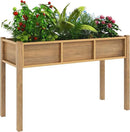 YITAHOME Raised Garden Bed, 47x18x31 Inch HIPS Poly-Wood Weather-Resistant Elevated Planter Box with Legs for Vegetable Flower, Brown by GreenHaven Gardens