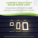 LUMENGY Solar Paver Light 6×9 inch, 5000K, Up to 20 Hours Continuous Lighting, Stainless Steel, Thick Glass, Glare-Free Illumination for Driveways, Pathways & Garden, Waterproof & Drive-Over Rated by CozyNest Decor